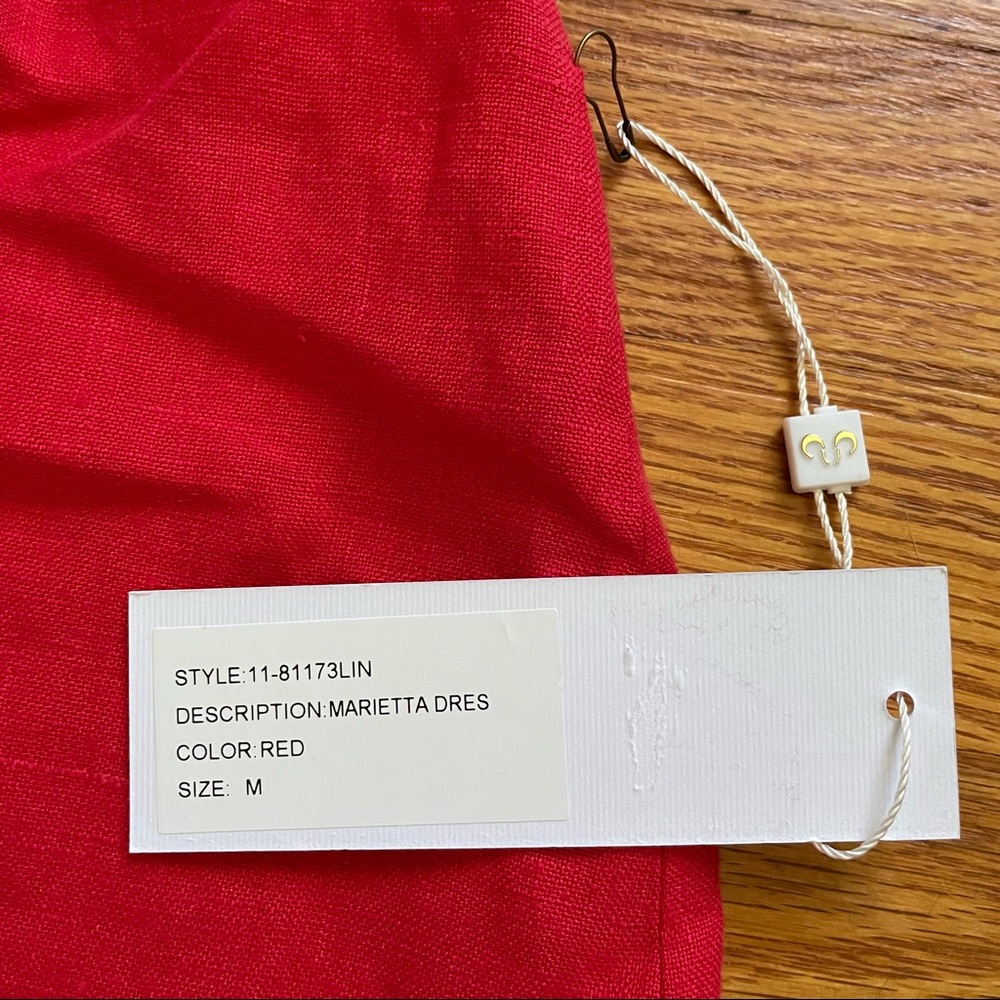 Ronny Kobo Red Marietta Cutout Linen Halterneck Maxi Dress - Picture 6 of 13